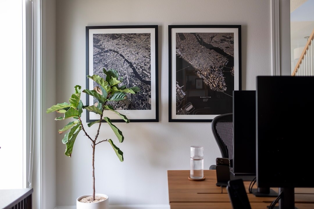 modern office art installation