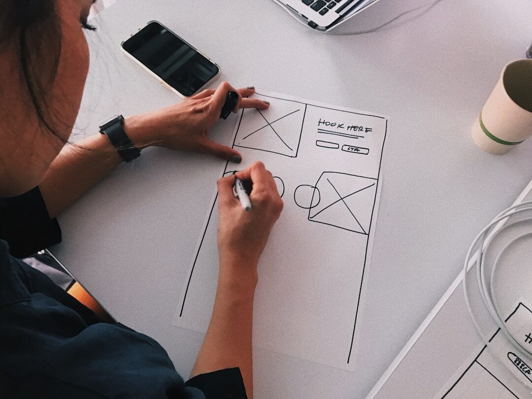 designer working on layout