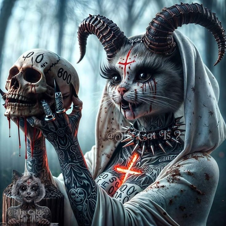 The Unforgettable Impact of a Woman with Striking Horns and Intricate Tattoos